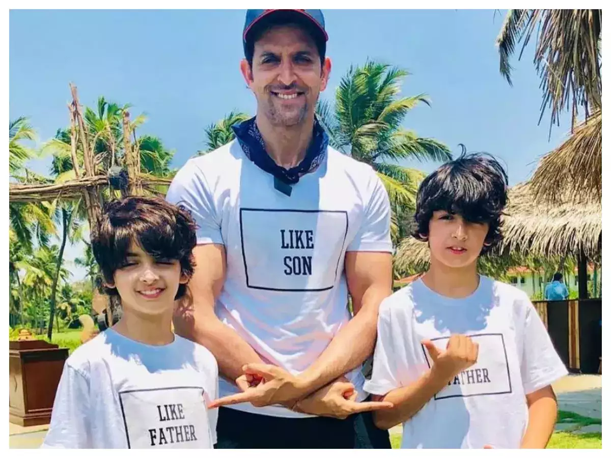 Hrithik with Sons