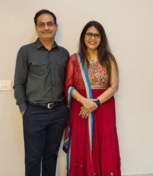 Dr. Vikas Divyakirti with his wife